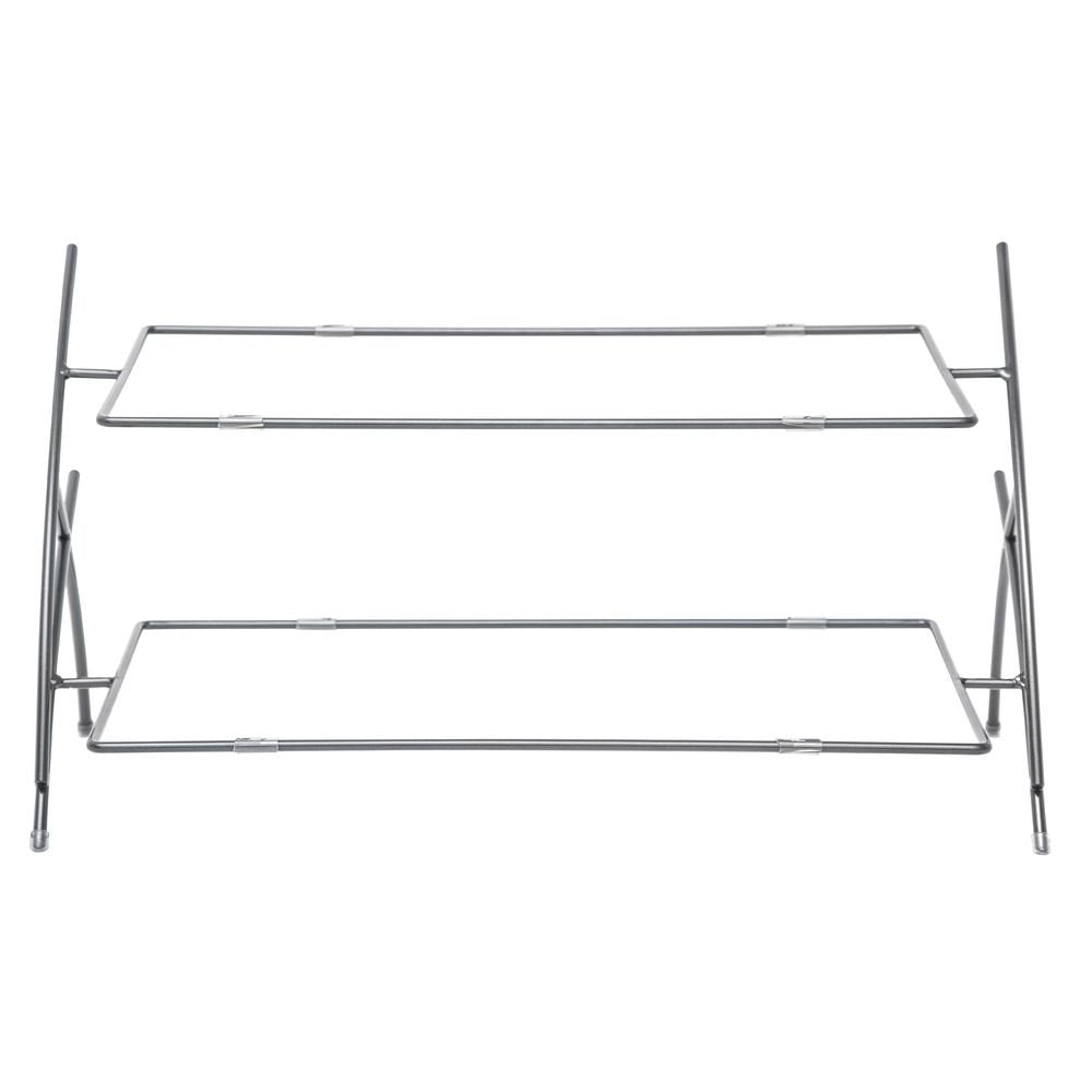 Buffet Stand Cake Stand 2-Tier Buffet - 28" L x 25" W x 14" H by HUBERT – Metal, Flint, Model 688640139344