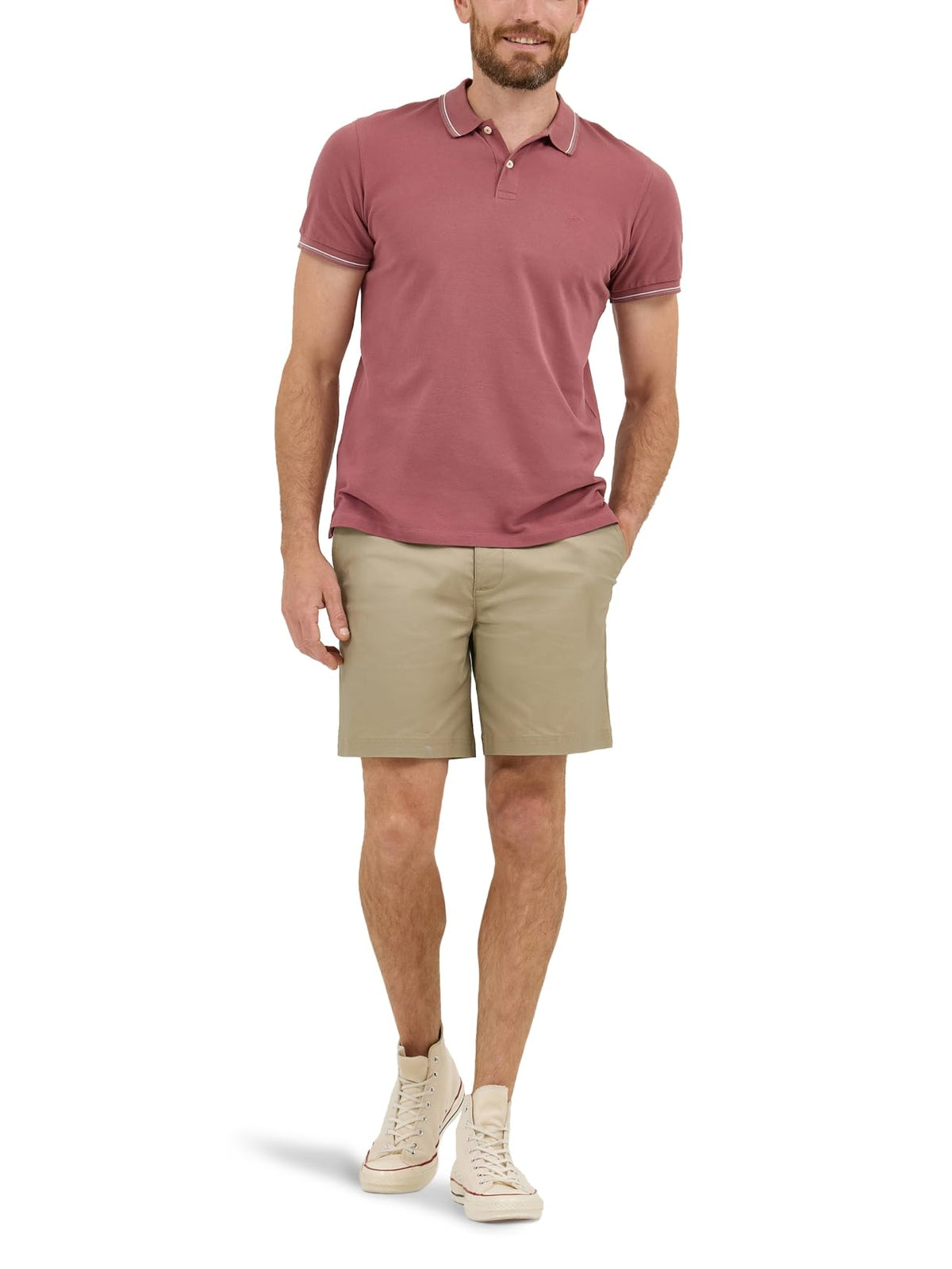 Men's Legendary Polo Shirt by Lee – Cotton, Henna, Model 112364256