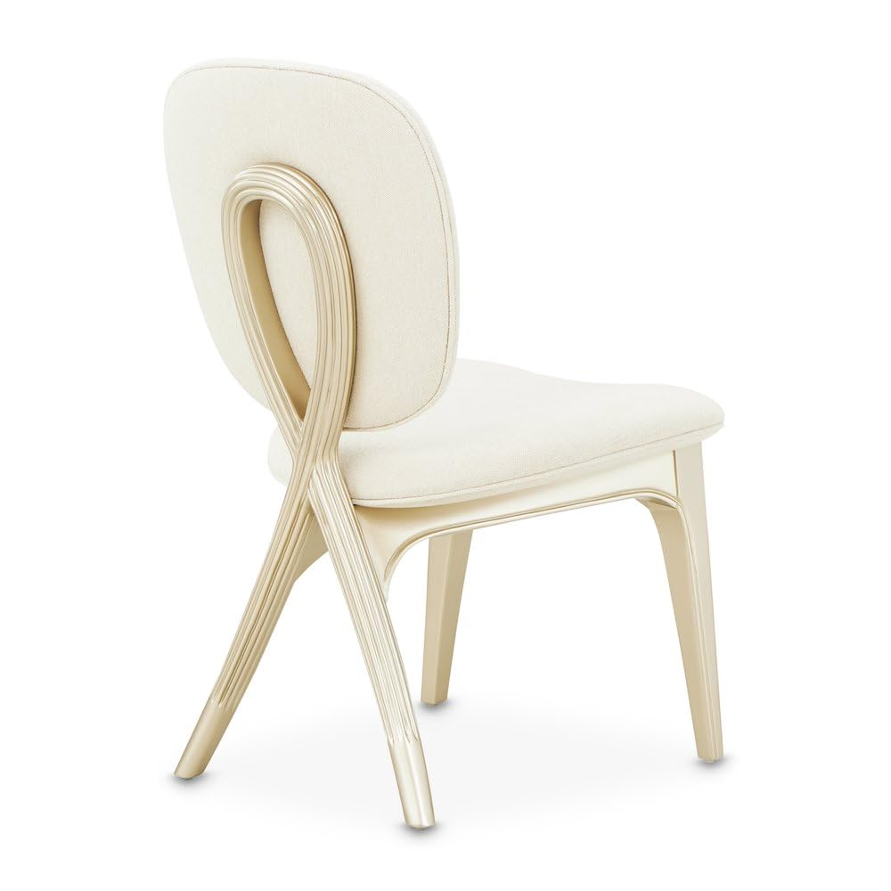 Brand Camellia Field Caramel Vanity Chair by Michael Amini – 27"D x 21"W x 38"H, Solid; Manufactured Wood, Caramel, Model N9090244-134