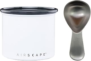 Planetary Design Airscape Stainless Steel Coffee Canister & Scoop Bundle | Dry Goods Storage