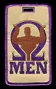 Omega Psi Phi Embroidery Luggage Tag
