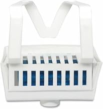 Big D Industries Non-para Toilet Bowl Block, Lasts 30 Days, Evergreen Scent, White, 12/Box