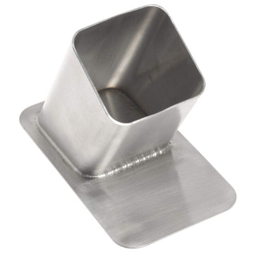 Stainless Steel Closed Bottom Tong Holder - 3 3/10"W x 5 3/4"D x 4"H by HUBERT – Stainless Steel, Gray, Model SSTH-6X3X4