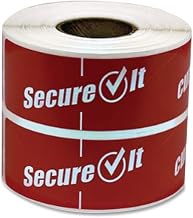 National Checking Company secureit tamper evident food container seals, 1" x 3", red, paper, 250/roll, 2 rolls/pack