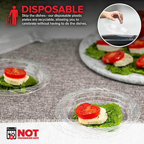 Stock Your Home 240 / 6 Inch / Clear Dessert Plates