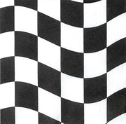 Creative Converting 54 Count Lunch Napkins, Black and White Check