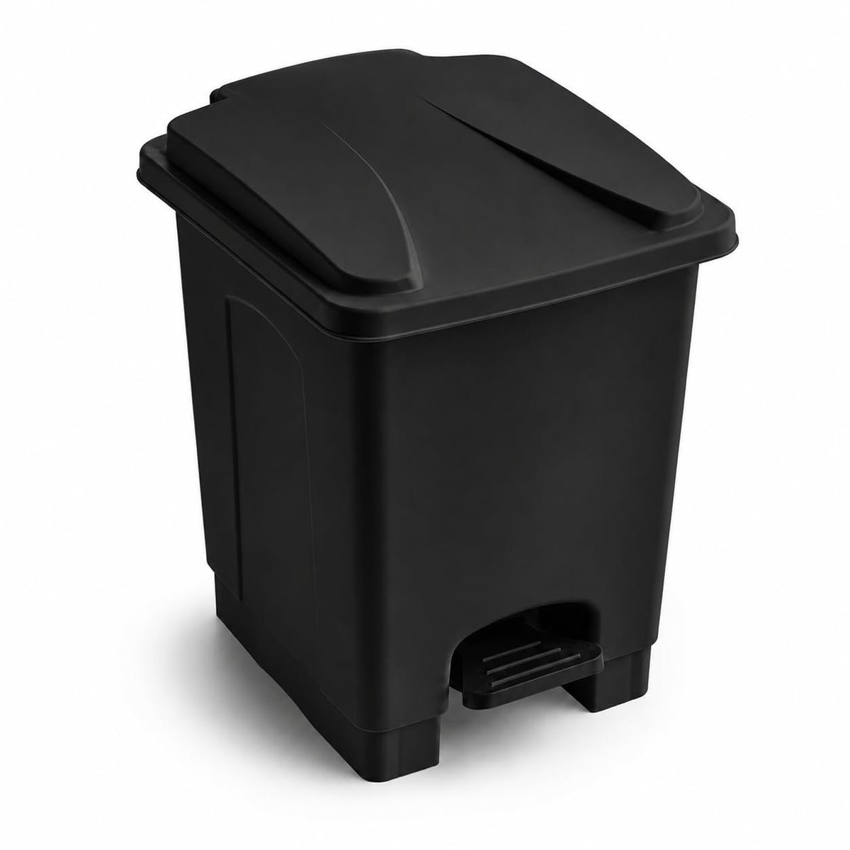 Step-On Trash Can by Glownary – 4 Gallon, 4.0 gallons, Resin, Black, Model 475stpkt4bk