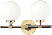 Hudson Valley 3702-AOB Transitional Two Light Bath Bracket from Bowery Collection in Brass - Antique Finish,