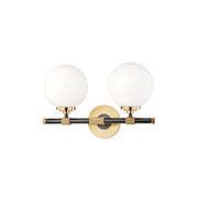 Hudson Valley 3702-AOB Transitional Two Light Bath Bracket from Bowery Collection in Brass - Antique Finish by Hudson Valley Lighting – Metal, Bronze, Model HUD3702-AOB