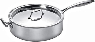 5934 Cook Buffet Collection 4 Quart Induction Chafing Dish, Round, with Lift Off Hammered Dome Lid & Long Handle