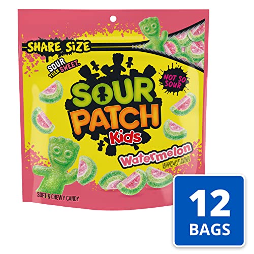 Sour Patch Kids Watermelon / 12 Ounce (Pack of 12) / Green,Pink Gummy Candy