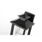 Judson One Light Outdoor Wall Sconce Black by Lighting Design – Aluminum, Black, Model OD348W12BK