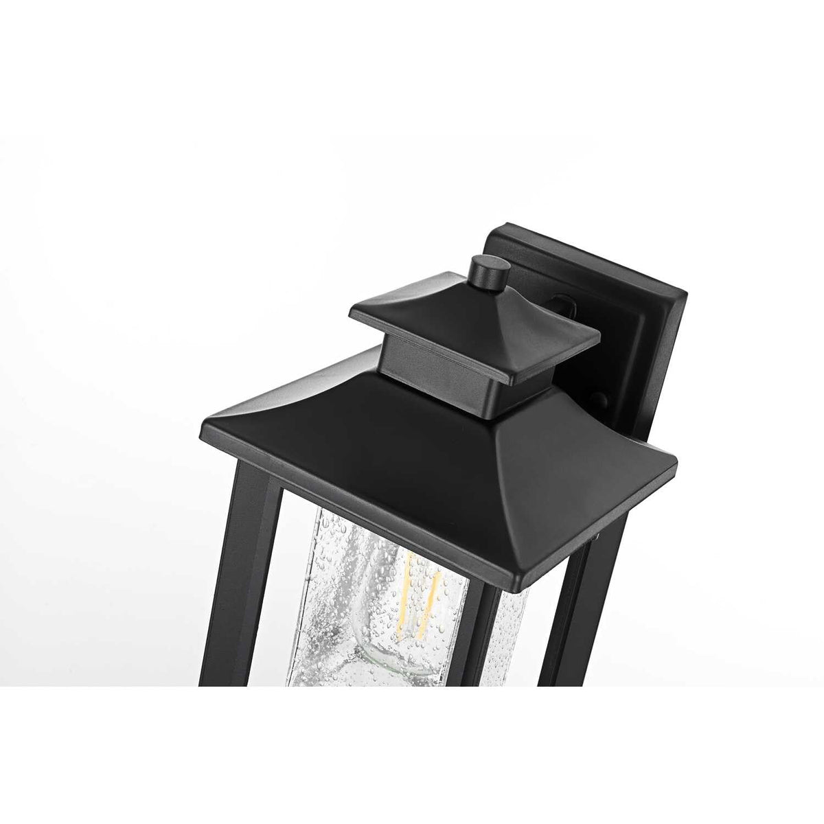 Judson One Light Outdoor Wall Sconce Black by Lighting Design – Aluminum, Black, Model OD348W12BK