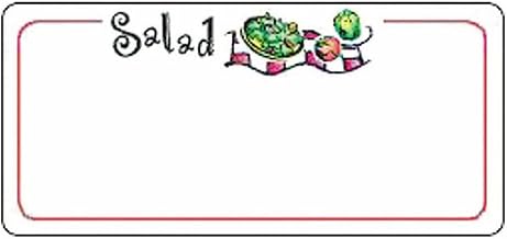 HUBERT Salad White 12-Up Laser Labels Imprinted - 3 1/2" L x 1 5/8" H, 780 per Pack