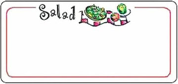 HUBERT Salad White 12-Up Laser Labels Imprinted - 3 1/2" L x 1 5/8" H, 780 per Pack