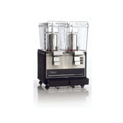 Commercial 1/3-Horsepower Drink Dispenser with 2 3-Gallon Containers by Omega – Double, Plastic, Black, Model OSD20