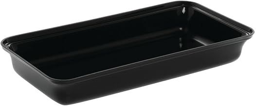 HUBERT Food Pan Made Black Acrylic- 15" L x 8" W x 2" D
