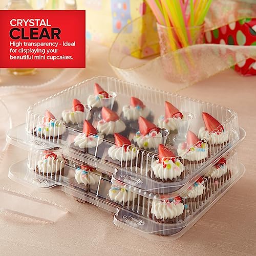 Stock Your Home 40 / 12 Compartment - 40 Count / Clear Cupcake Carriers