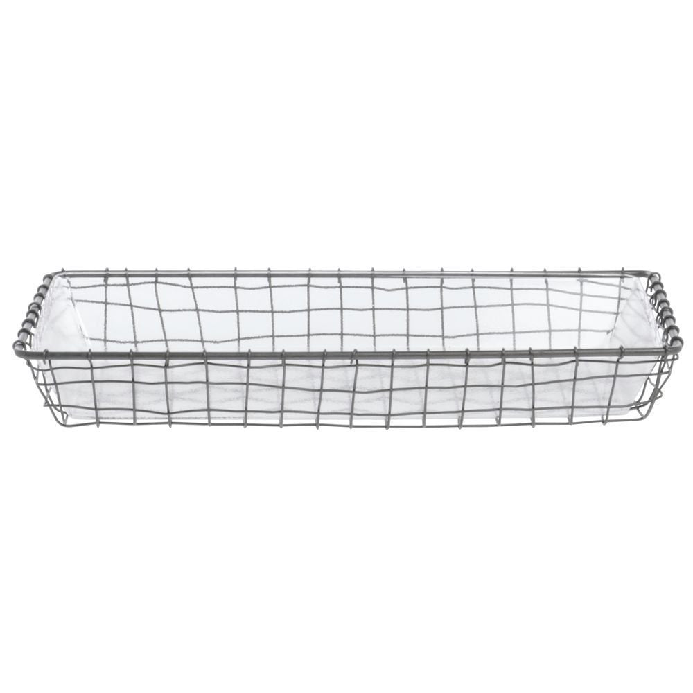 Basket Liner Rectangular Clear PET - 15"L x 8"W x 1-7/8"H by HUBERT – 15 x 8 x 1.875 inches, Plastic, Clear, Model LINER-97513