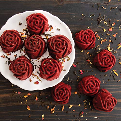 Nordic Ware Toffee / 2.25 Cup Capacity (Pack of 3) / Rosebud Cakelet Specialty & Novelty Cake Pans