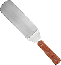 Winco Blade Flexible Turner, 9.5-Inch by 3-Inch, Medium, Stainless Steel, Brown | Dishwasher safe, Flexible blade, Offset handle, Restaurant service, Great for Breakfast Foods, Burgers and Sandwiches