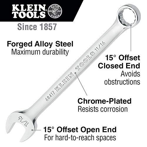KLEIN TOOLS 7/16-Inch / Silver / 1 Combination Wrenches