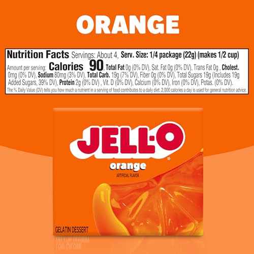 Jell-O Orange / 3 Ounce (Pack of 5) / 1 Gelatin