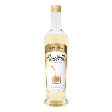 Irish Cream Gourmet Syrup 750 ml by Amoretti – 25.36 Fl Oz (Pack of 1), brown
