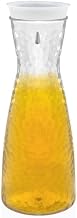 Front of the House ACF002CLT23 Drinkwise Hammered Carafe, 8" Height, 3.25" Maximum Diameter, 20 oz, Polycarbonate, Clear, (Pack of 12)
