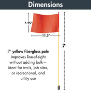 Checkers Yellow Pole / 11-1/2" L X 7-1/4" W / 1 Flags