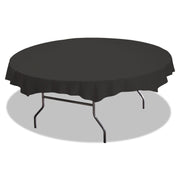 Round Black Plastic Table cover by Hoffmaster – Plastic, Pack of 12, Model 112013