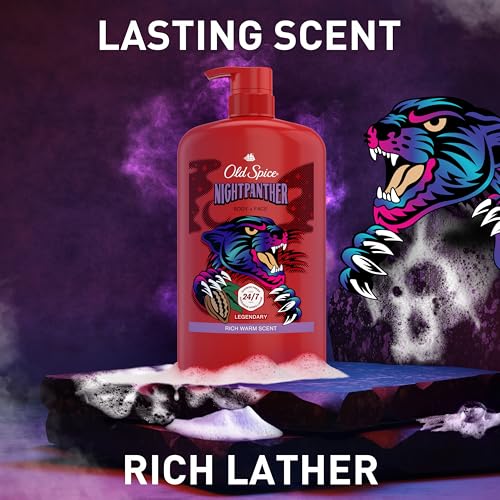 Old Spice NightPanther / 33.4 Fl Oz (Pack of 4) / Red Body Washes