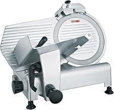 GS1602 12" Gravity-Feed Meat Slicer, Stainless Steel Blade, Built-in Blade Sharpener, Adjustable Thickness, Easy to Clean, Slices Cold Meats and Cheeses