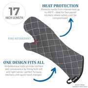 Carlisle FoodService Products Black / 17" (Pack of 1) / 1 Oven Mitts