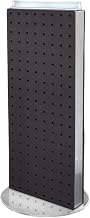 Azar Displays Azar 700509-BLK Non-Revolving Base Solid Pegboard Counter Unit, 8-Inch Width by 20-Inch Height on 9-Inch, Black
