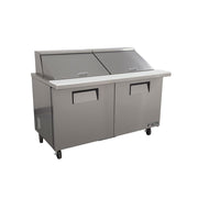 Mega-Top Solid-Door Sandwich/Salad Unit by True – Stainless Steel, Model TSSU-60-24MB-ST