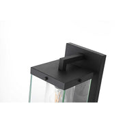 Keaton One Light Outdoor Wall Sconce Black by Lighting Design – Iron, Black, Model OD409W17BK
