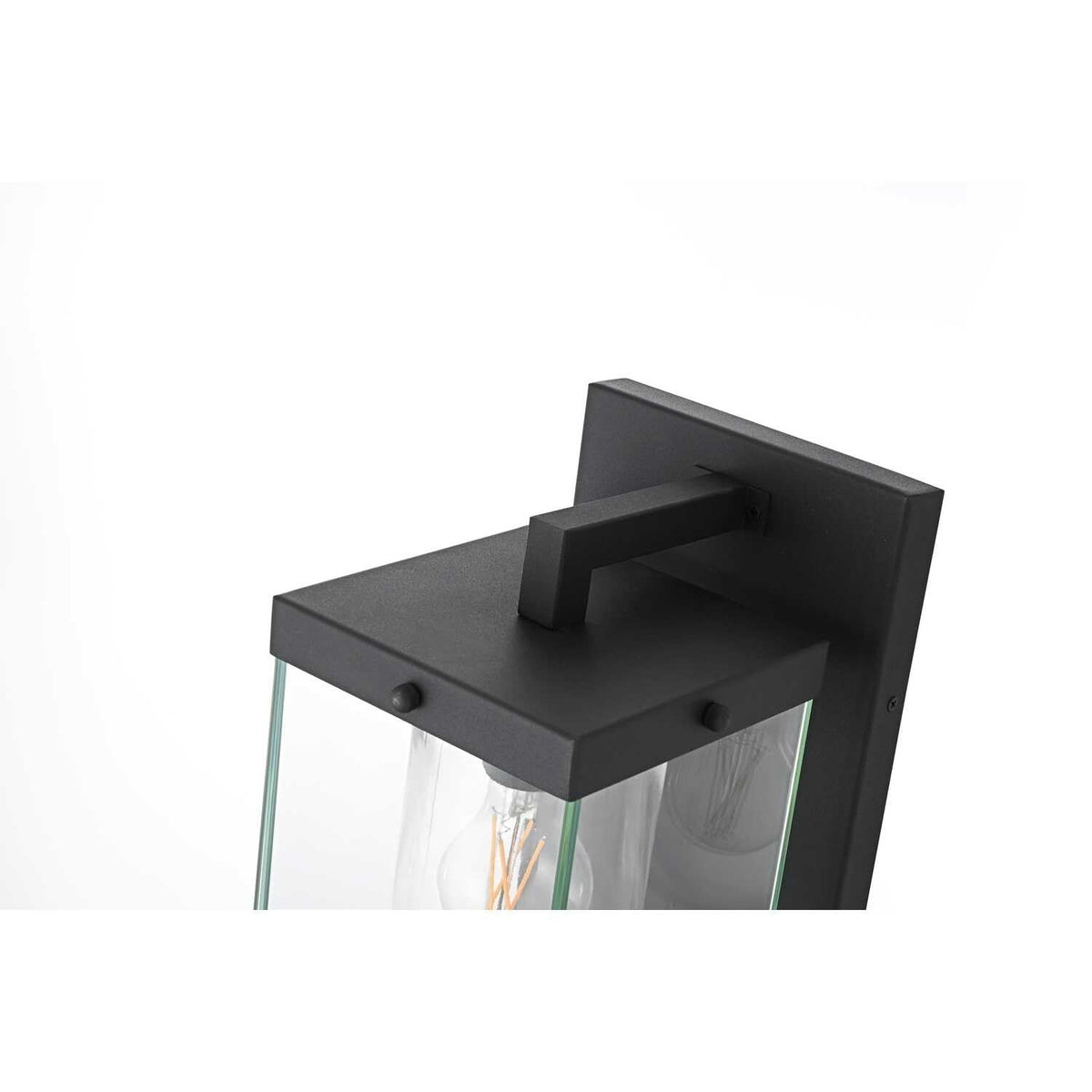 Keaton One Light Outdoor Wall Sconce Black by Lighting Design – Iron, Black, Model OD409W17BK