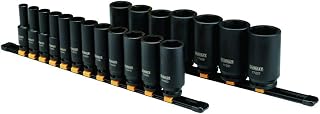 DEWALT Deep Impact Socket Set, 1/2 in Drive SAE, 6 PT, 19 Piece (DWMT19239)