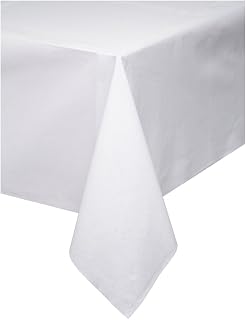 Hoffmaster 210401 Linen-Like Folded Tablecover, 54" Length x 50" Width, White (Case of 48)