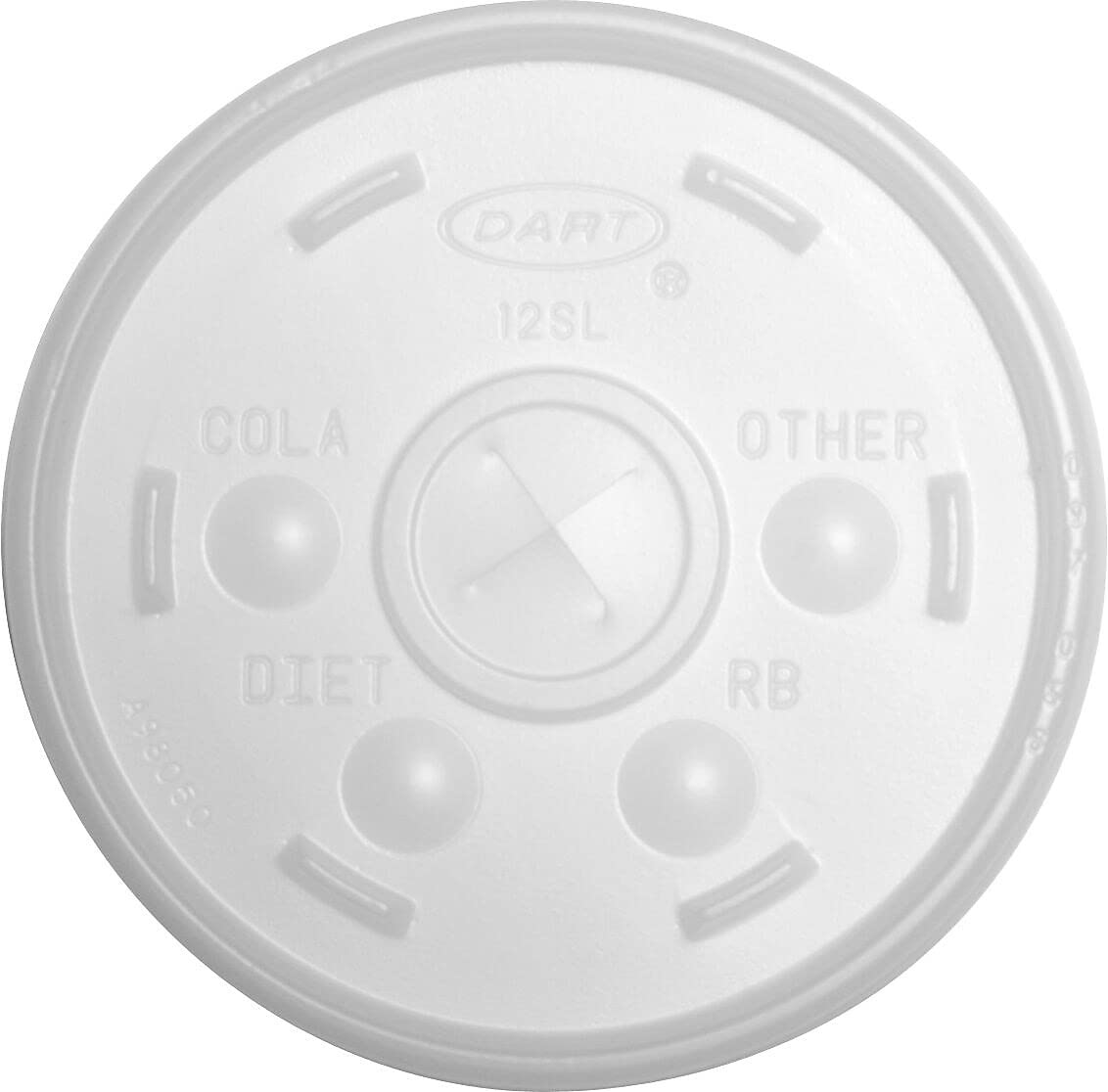 Dart 12SL Plastic Lids by No Touch Easy Gloves – 12oz, Plastic, White, Pack of 1000, Model DCC12SL