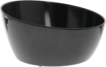 HUBERT Black Serving Bowl Melamine - 8 1/2"Dia x 4 1/4"H