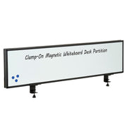 56" W x 16" H Universal Clamp-On Desk Partition by Global Industrial – Whiteboard, White, Model 695447