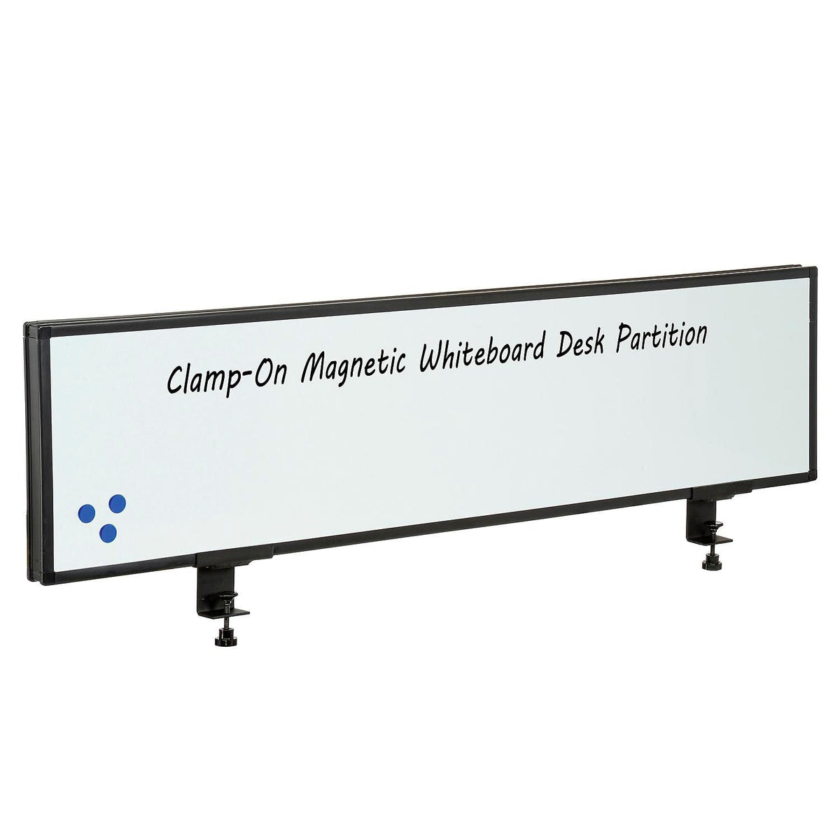 56" W x 16" H Universal Clamp-On Desk Partition by Global Industrial – Whiteboard, White, Model 695447