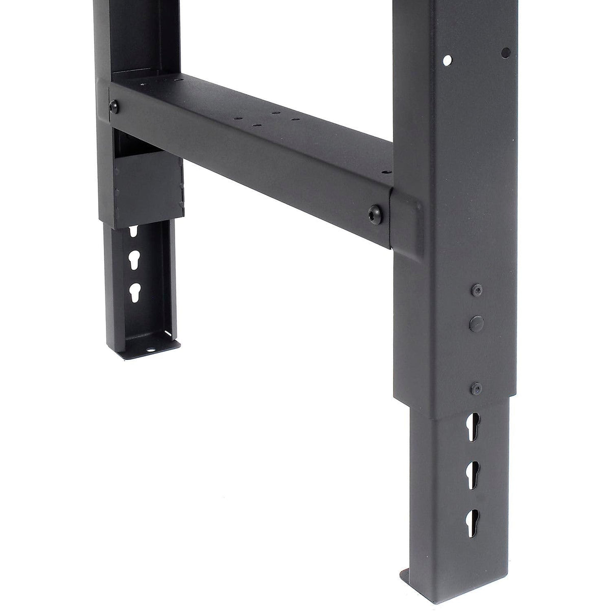 Adjustable Height Workbench C-Channel Leg by Global Industrial – 30"L x 72"W x 3"H, Steel, Black, Model 183988BK