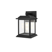 Araceli One Light Outdoor Wall Sconce Black by Lighting Design – Aluminum, Black
