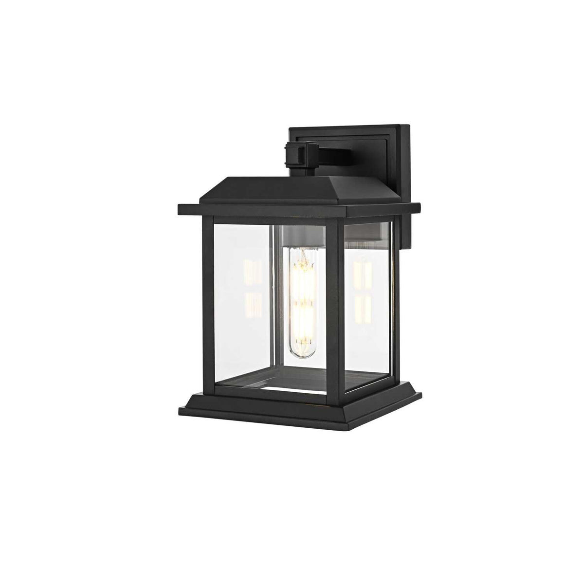 Araceli One Light Outdoor Wall Sconce Black by Lighting Design – Aluminum, Black