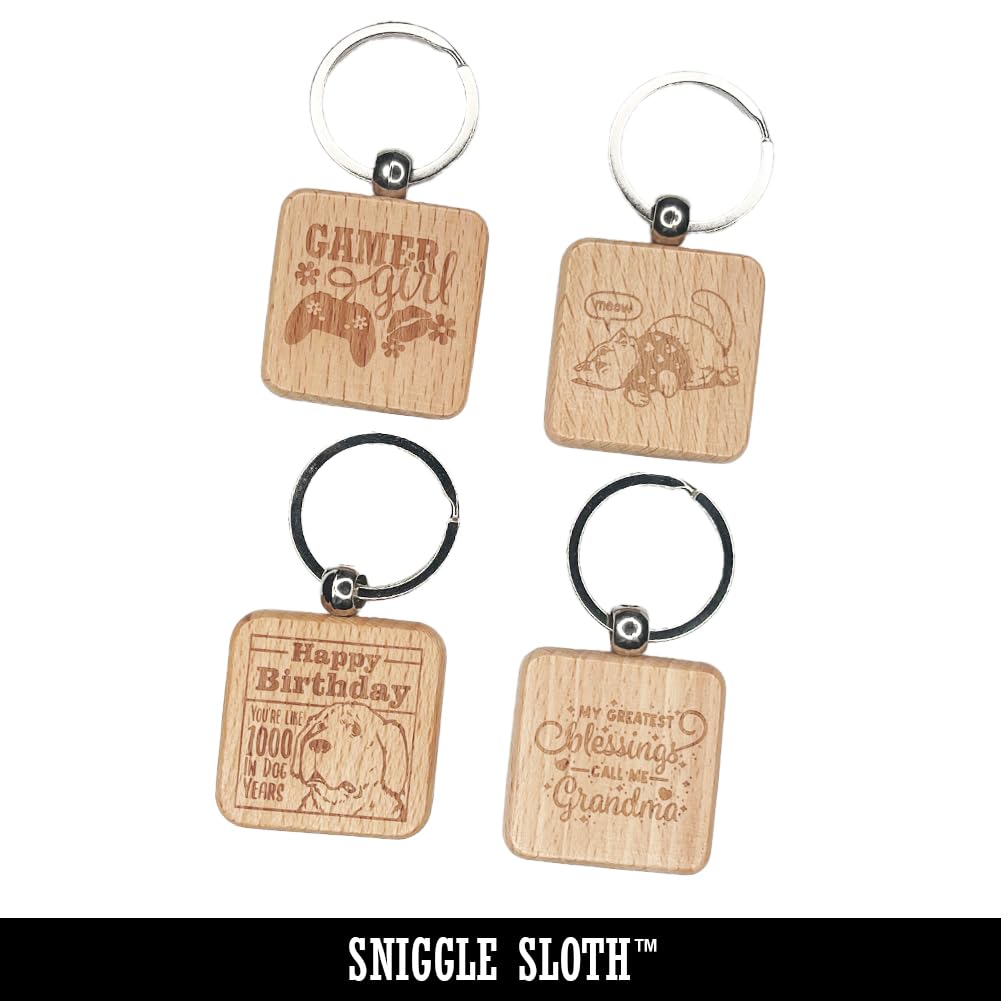 Emu Large Australian Flightless Bird Engraved Wood Square Keychain Tag Charm by Sniggle Sloth – One Size, Wood, Light Wood, Model KEYSQRZZ-ZZZZZ-ZZZZZ-0-D008238