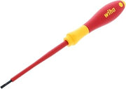 Wiha Tools Ins Screwdriver, Slotted, 1/8x4 in, Round, Red and Black, One Size (32012)