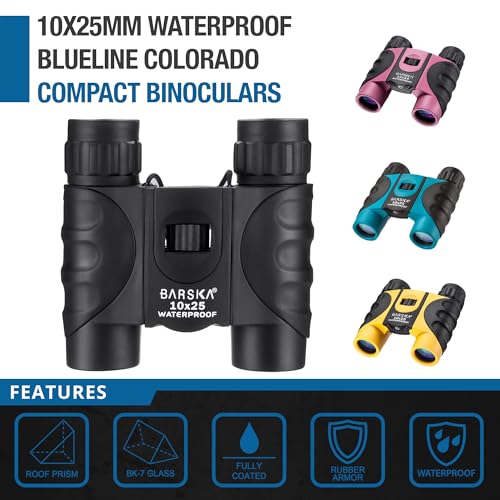 Barska 10x25mm / 10x25 / Black Binoculars